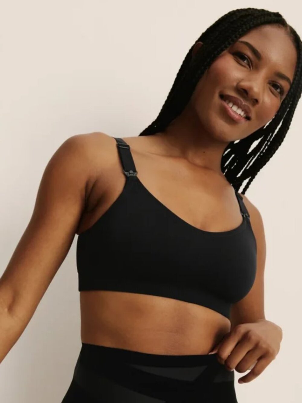 Knix Black Seamless Stretchy Blissfit Nursing Bra